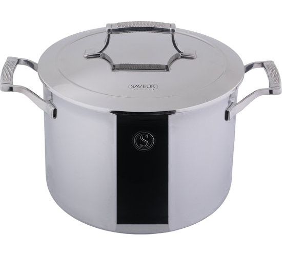 Marmite avec couvercle - Saveur Selects  - Ø25 cm - Sans PFAS - Compatible induction et four - Acier inoxydable