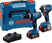 Kit de 2 outils 18 V GSB 18V-25 + GDR 18V-215 (2 x 4,0 Ah) - BOSCH Professional - 0615A5008D