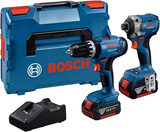 Kit de 2 outils 18 V GSB 18V-25 + GDR 18V-215 (2 x 4,0 Ah) - BOSCH Professional - 0615A5008D