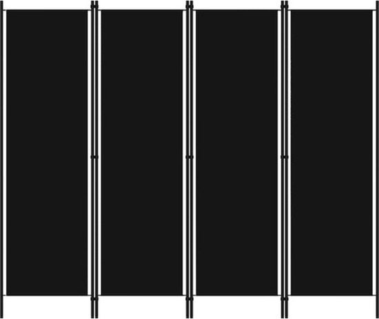 vidaXL - Paravent - avec - 4 - panneaux - 200 x 180 - cm - noir