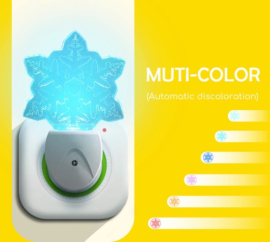 Aigostar 10PXZ - Veilleuse pour enfants - Veilleuse à brancher - Veilleuse LED à brancher sur une prise - Multicolore - Veilleuse à brancher