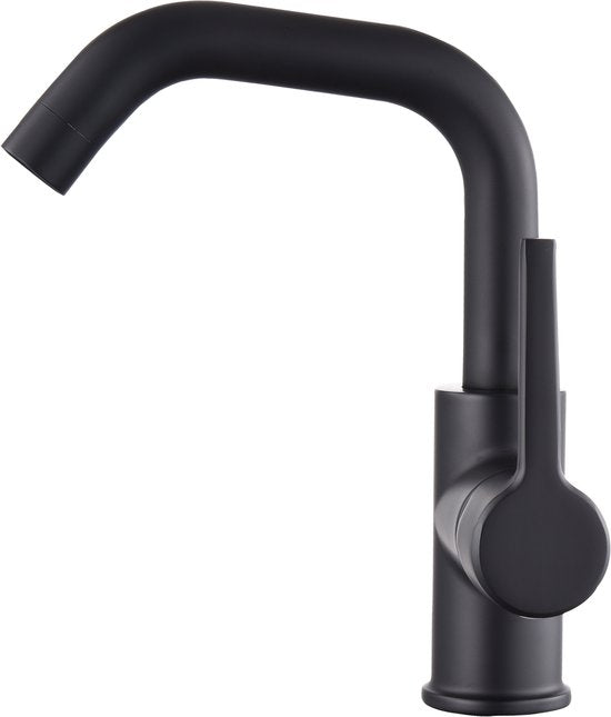Inspire Cranes - Mélangeur lavabo - Mélangeur salle de bain - avec raccords - Noir