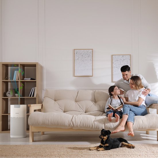 Auronic Air Purifier Ultra - Avec filtre HEPA 13 - 450 m³/h - 90 m² - Filtre à charbon - 3 étapes - Purificateur d'air - Blanc