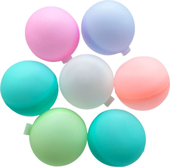 Travelly® Ballons d'eau réutilisables - Jouets d'eau - Magnétiques et auto-fermants - Silicone - Multicolore - Lot de 8 pièces