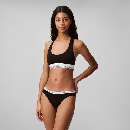 Haut Calvin Klein Modern Cotton pour femme - Noir - Taille M