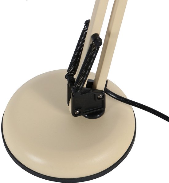 Lampe de table Study 3456CR – Lampe de bureau en métal de couleur crème, orientable, de la marque Mexlite, pour usage intérieur