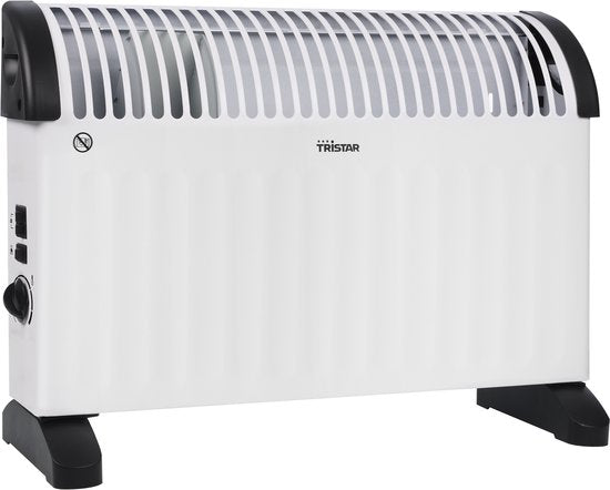Radiateur à convection Tristar KA-5166 - 3 niveaux de chaleur - Thermostat réglable - Fonction Turbo - 750 W - 1 250 W - 2 000 W - Mode ventilateur