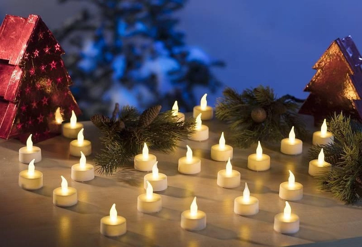 Theelichtjes LED - Box met 120 stuks INCLUSIEF batterij EN Timer