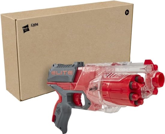 NERF Elite Disruptor - Transparent/Rouge