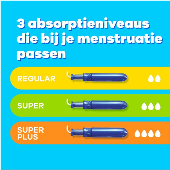 Tampons Tampax Pearl Compak Regular avec applicateur, lot de 36
