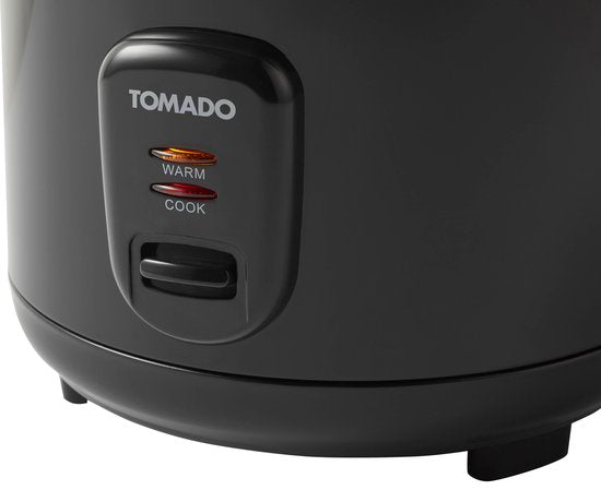 Tomado TRC1001B - Cuiseur à riz - 5 portions - Capacité 1 litre - Fonction maintien au chaud - Revêtement antiadhésif - Sans PFAS - Noir