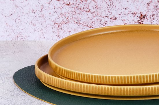 SCANDI Vaisselle complète - 36 pièces - Ochre