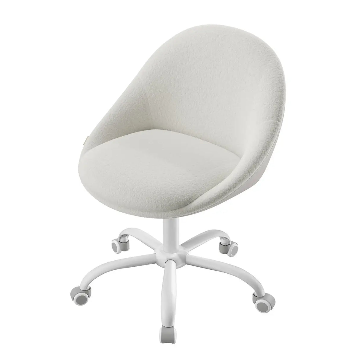 Chaise de bureau JOYFURNOS Sherpa - Réglable en hauteur - Beige/Blanc