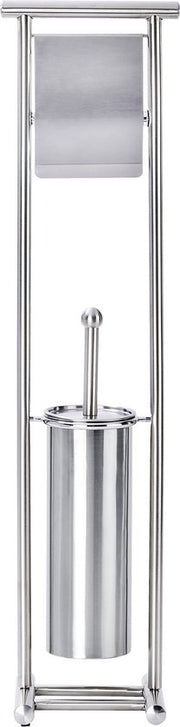 Porte-rouleau de papier toilette et porte-brosse de toilettes Wenko Lioni, 76 cm, acier inoxydable chromé