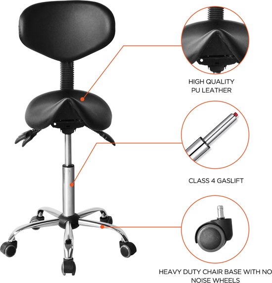 Tabouret réglable - VDD - tabouret de barbier - dossier inclinable