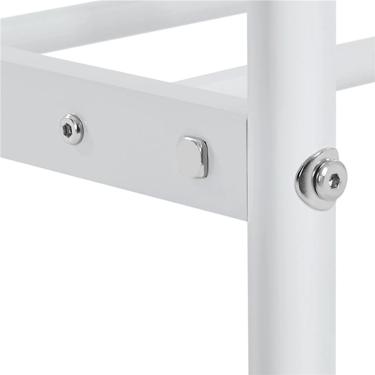 Cadre de lit en métal Yaheetech 90 x 190 cm - 196,5 x 96 x 88,5 cm - Blanc - Hauteur : 32 cm - Avec tête de lit