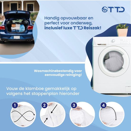 Moustiquaire XXL haut de gamme TTD® – 2 personnes – Polyester – Lavable – Anneau et kit de montage inclus