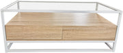 Table basse VDD - Rectangulaire - Blanc/Marron