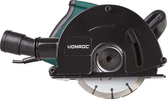 VONROC Wall Router - Trencher - 1700W - Ø150MM - Inclus 4 disques diamantés & sac de rangement