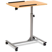 Table à roulettes pour ordinateur portable Coast - Hauteur réglable - 64 x 44 x 64-95 cm - Naturel