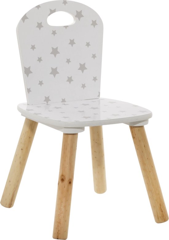 Chaise haute blanche à motifs