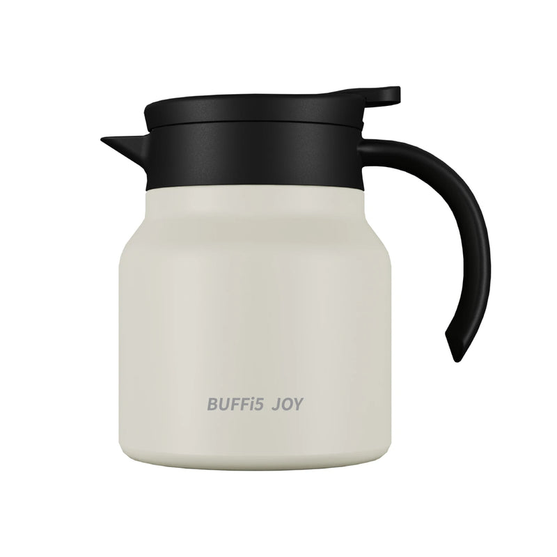 LIFEPAL Thermos avec filtre à thé - 800 ml - Paroi intérieure en acier inoxydable 316 - Isolation à 8 couches - Blanc