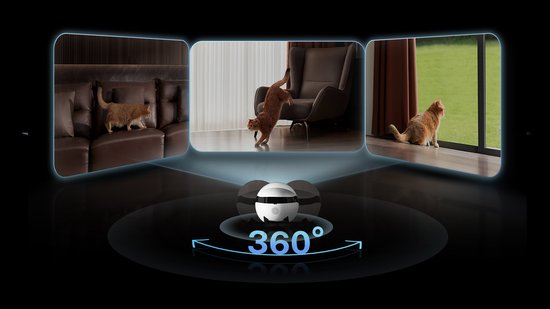 Enabot Air 2 Plus - Robot d'accompagnement intelligent - Caméra 3K HD - Double communication - Rose