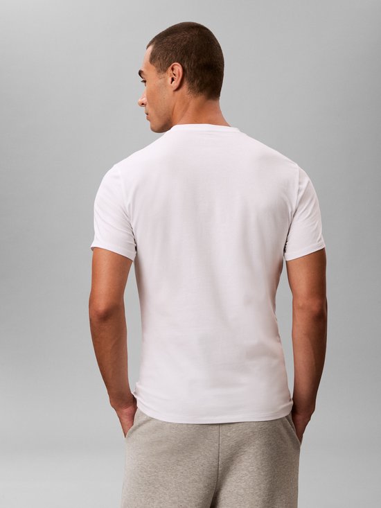 T-shirts Calvin Klein pour homme, col rond, lot de 3, blancs