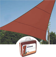 Perel Toile d'ombrage, hydrofuge, 3,6 x 3,6 x 3,6 m, 160 g/m², polyester, triangle, terracotta