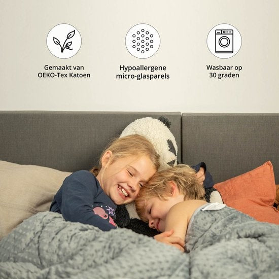 Ella® Verzwaringsdeken Kind 4,5kg - 100 x 170cm - Zwaartedeken - Weighted Blanket - Verzwaarde Deken - OEKO-TEX Katoen & Minky Fleece
