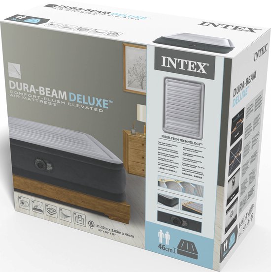 Matelas gonflable Intex Queen Comfort-Plush avec pompe intégrée - 203 x 152 x 46 cm
