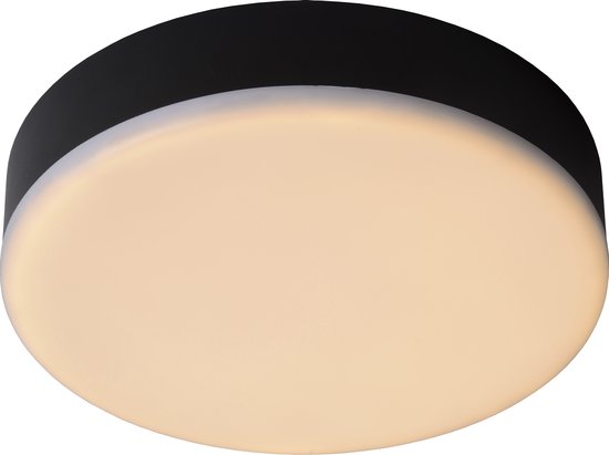 Lucide CERES-LED - Plafonnier (lampe de plafond) pour salle de bains - Ø 21,5 cm - LED à intensité variable - 1x30 W 3000 K - IP44 - Noir