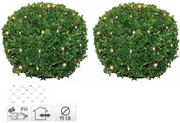 Nampook - Filet à boules en buis - Filet lumineux - 100 LED 90cm - Blanc chaud
