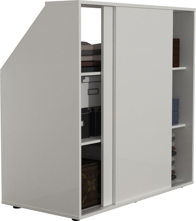TheBestOf Furniture : meuble de rangement pour mur en pente - Blanc
