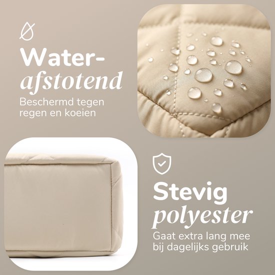Sac à langer Mommsy – Sac à langer – Mom Bag – Compartiment isotherme – Tissu matelassé – Mommy Bag – Très spacieux – Hydrofuge – Organiseur – Léger – Beige