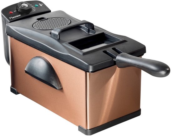 Friteuse Bestron 3,5 litres - AF370CO - Friteuse 2 000 W - Fenêtre de visualisation - Cuivre - Garantie 5 ans