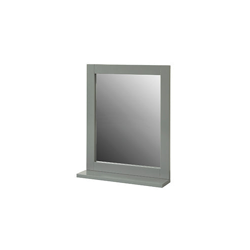 SoBuy Miroir de salle de bain avec étagère - Gris foncé - 40x50x10 cm