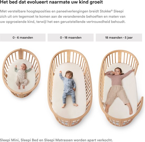 Drap-housse pour lit bébé Stokke® Sleepi™ V3 - Fans Gris