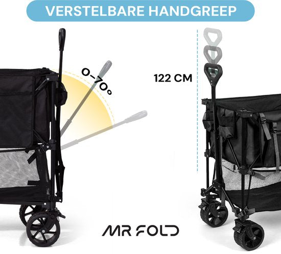 Mr. Fold Bolderkar XXL - pliable - 600L - 300KG - Vert - roues tout-terrain
