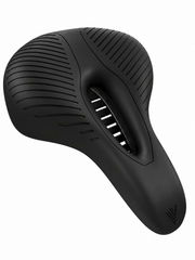 MIVELO - Selle de vélo de randonnée - 26,5 x 18,5 cm - Noir et similicuir - Imperméable - Mousse à mémoire de forme et ergonomique - Pour vélo électrique et vélo de randonnée