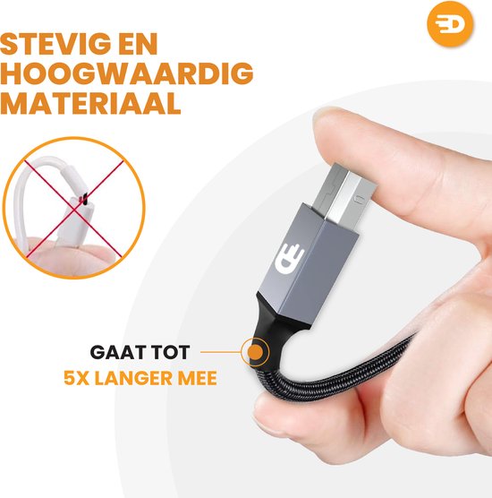 Drivv. Câble d'imprimante Premium Câble USB 2.0 vers USB B - Câble d'imprimante 3 mètres