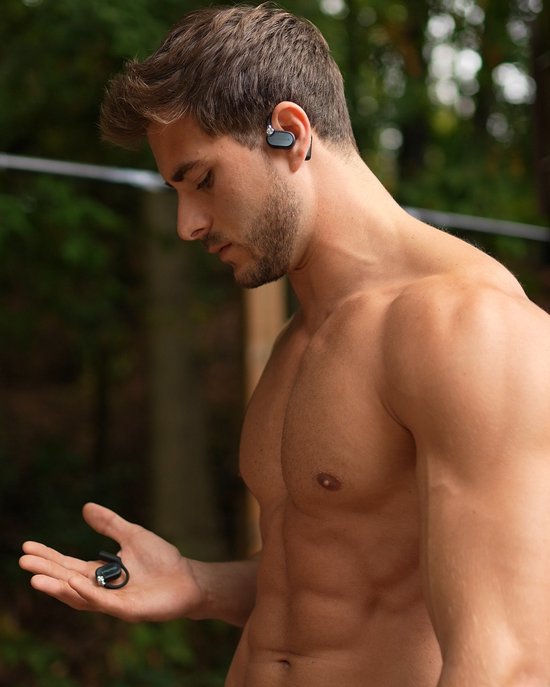 OpenRock - X Black - Casque sans fil à oreilles ouvertes - Écouteurs - Bluetooth - Grande autonomie - Réduction du bruit - sans fil - Technologie TubeBass™