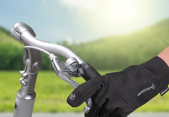 Dunlop Touchscreen Gloves L - Gant chaud à écran tactile - Gant de sport - Unisexe - Noir