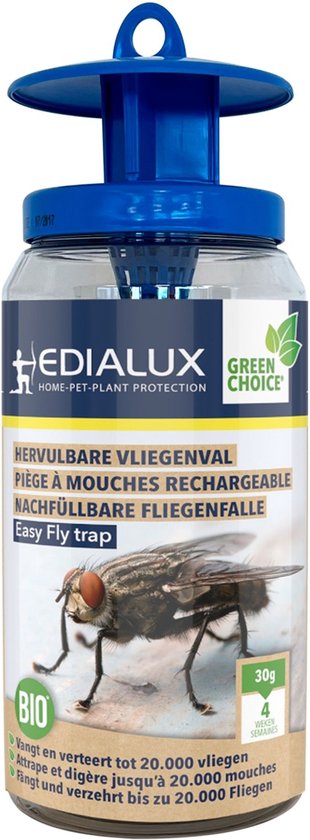 Piège à mouches réutilisable Edialux - Appât inclus