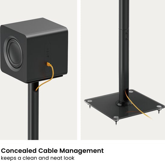 VDD Gaming Speaker Stand - Universal Speaker Stand - Floor Stand - Speaker Stand - set of 2 pieces - 76.5 cm high - 25 kg load capacity