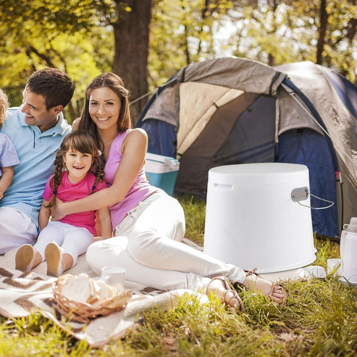 Coast Camping Toilet Toilette de voyage portable - blanc