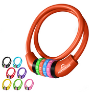 NEXTCOVER® Cadenas pour vélo d'enfant avec code numérique à 4 chiffres I Cadenas pour vélo d'enfant - Idéal pour les scooters, les vélos et plus encore I Cadenas à combinaison pour vélo avec des chiffres colorés - Cadenas pour scooter Extra robuste et sûr