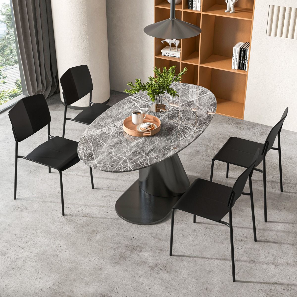 Ensemble de 4 chaises de salle à manger Coast - Empilables - Dossier ergonomique - Plusieurs couleurs disponibles