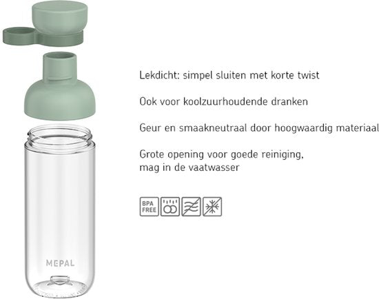 Gourde Mepal Vita - 500 ml - confort de boisson accru - Gourde - Bleu nordique