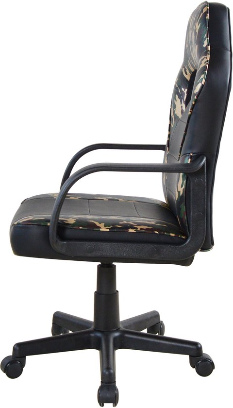 Chaise de jeu Thomas junior - chaise de bureau - réglable en hauteur - camouflage